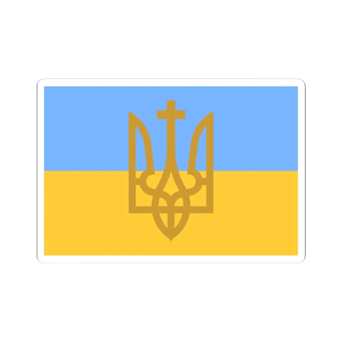 Naval Jack of Ukraine 1918-1921 (Ukraine) STICKER Vinyl Kiss-Cut Decal 4 Inch White - The Sticker Space