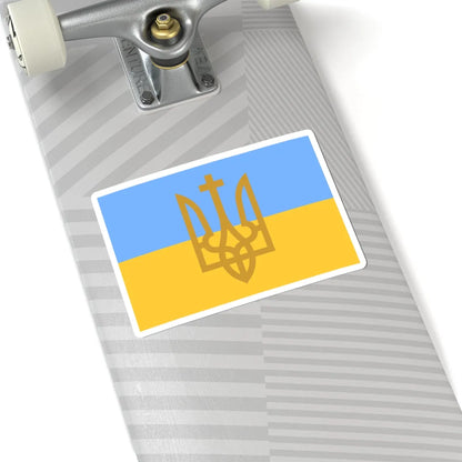 Naval Jack of Ukraine 1918-1921 (Ukraine) STICKER Vinyl Kiss-Cut Decal - The Sticker Space