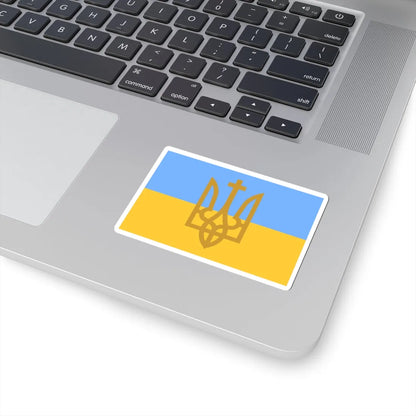 Naval Jack of Ukraine 1918-1921 (Ukraine) STICKER Vinyl Kiss-Cut Decal - The Sticker Space