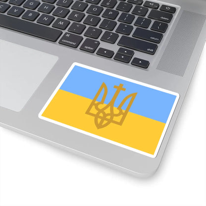 Naval Jack of Ukraine 1918-1921 (Ukraine) STICKER Vinyl Kiss-Cut Decal - The Sticker Space