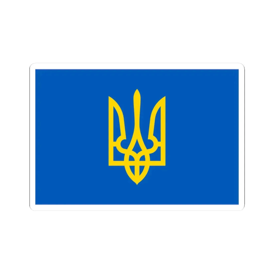 Naval jack of Ukraine 1992 (Ukraine) STICKER Vinyl Kiss-Cut Decal 2 Inch White - The Sticker Space