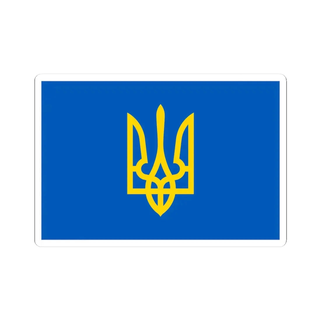 Naval jack of Ukraine 1992 (Ukraine) STICKER Vinyl Kiss-Cut Decal 3 Inch White - The Sticker Space