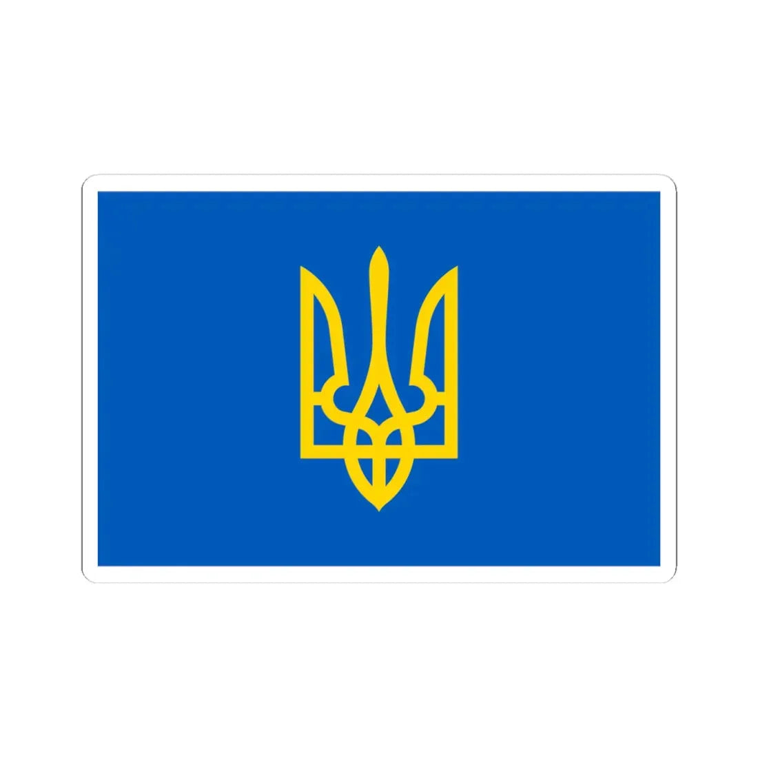 Naval jack of Ukraine 1992 (Ukraine) STICKER Vinyl Kiss-Cut Decal 4 Inch White - The Sticker Space