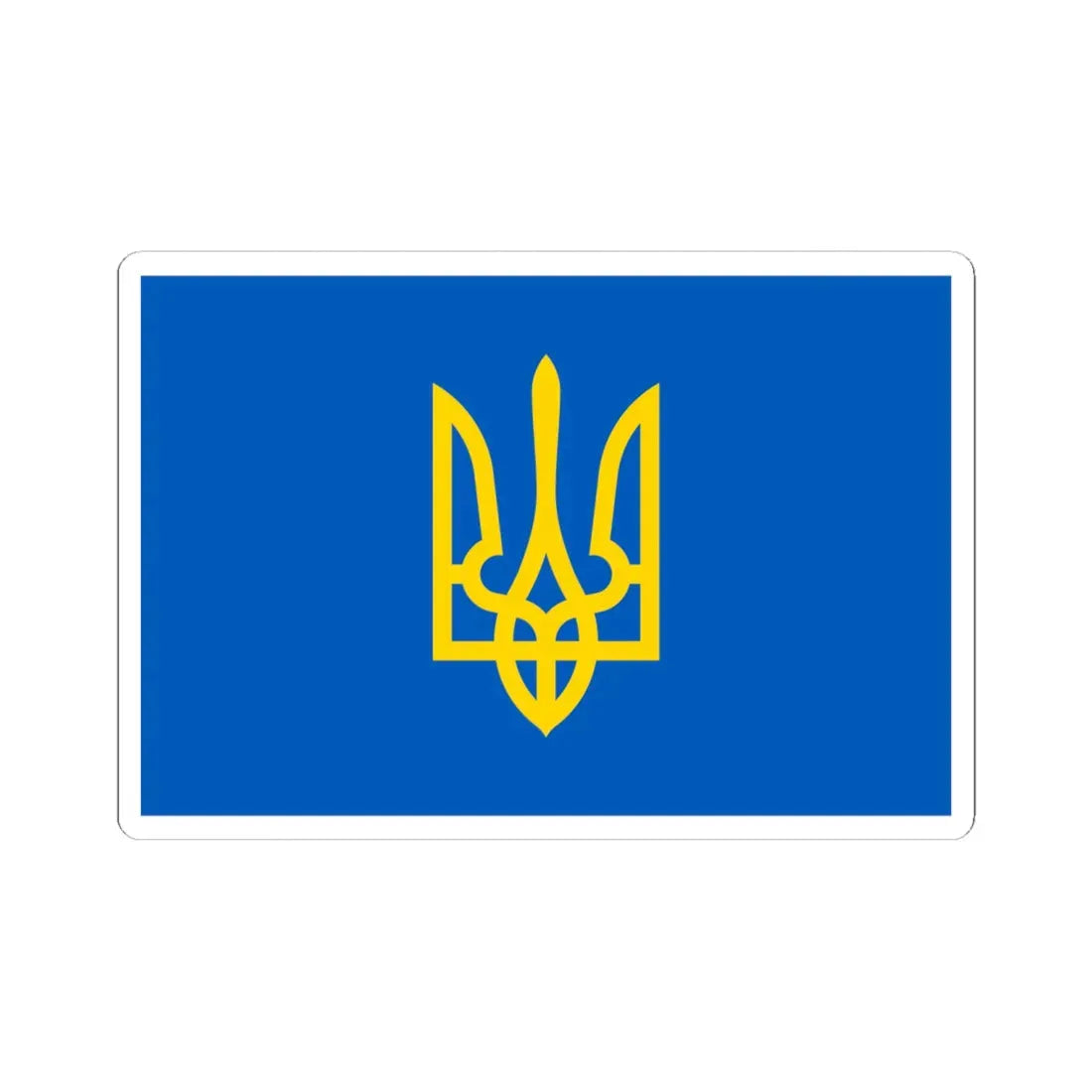 Naval jack of Ukraine 1992 (Ukraine) STICKER Vinyl Kiss-Cut Decal 6 Inch White - The Sticker Space
