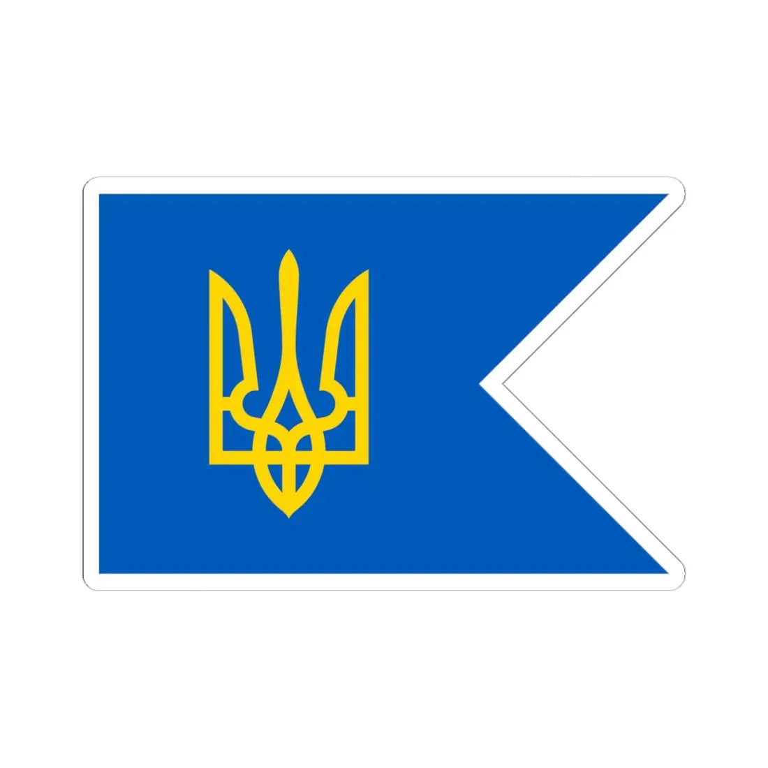 Naval Jack of Ukraine 1993 (Ukraine) STICKER Vinyl Kiss-Cut Decal 6 Inch White - The Sticker Space