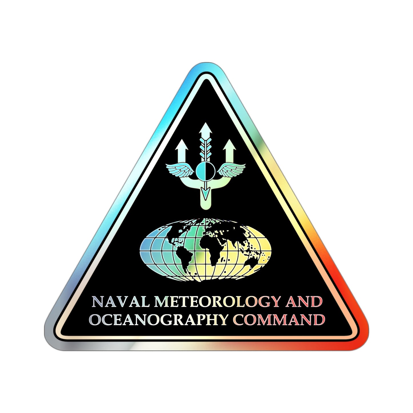 Naval Meteorology & Oceanography Command (U.S. Navy) Holographic STICKER Die-Cut Vinyl Decal-3 Inch-The Sticker Space