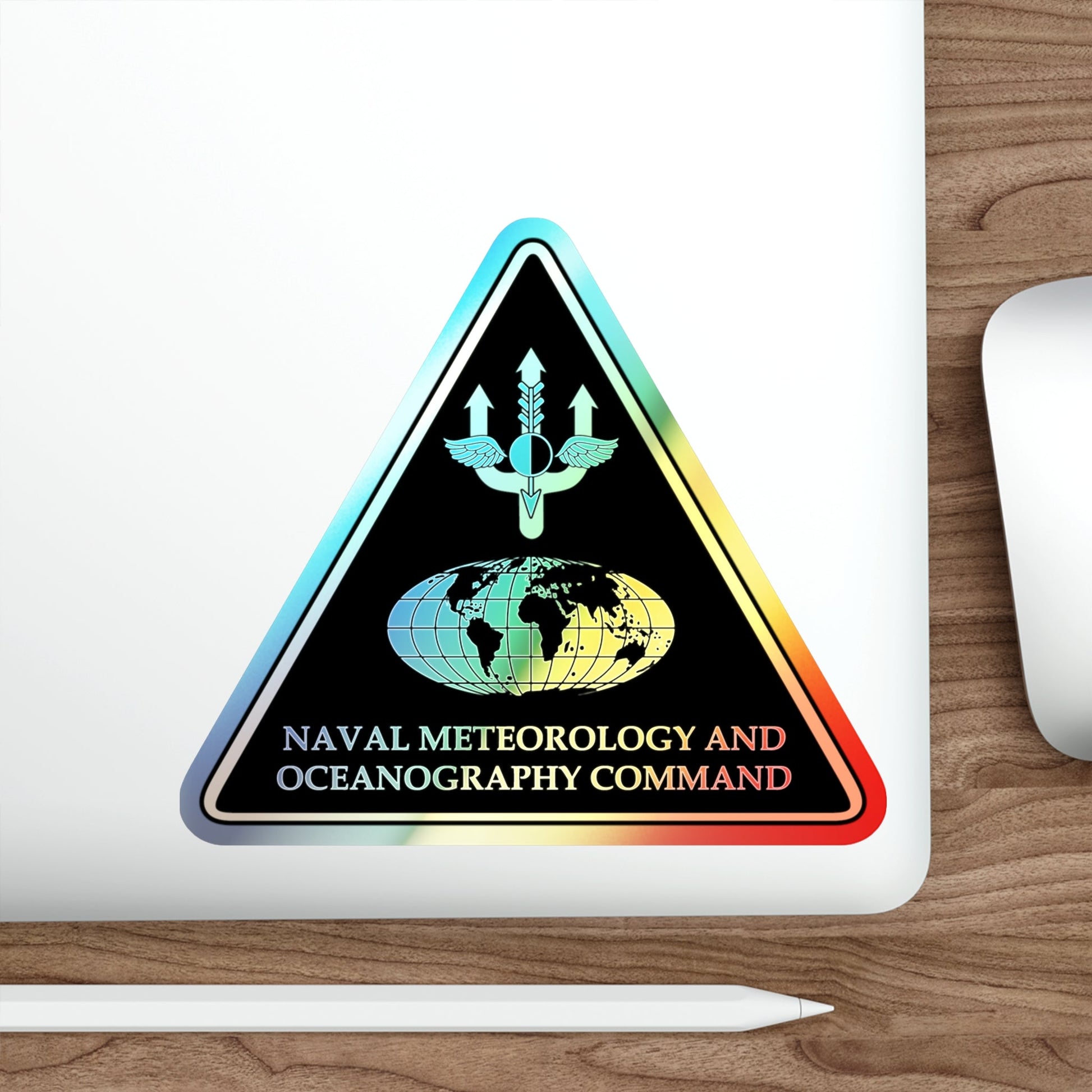 Naval Meteorology & Oceanography Command (U.S. Navy) Holographic STICKER Die-Cut Vinyl Decal-The Sticker Space