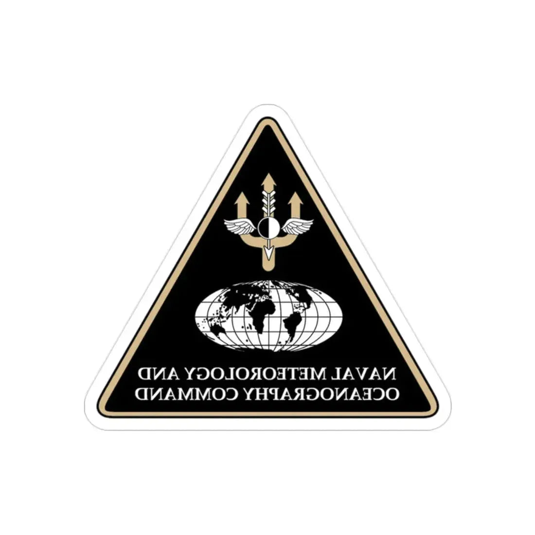 Naval Meteorology & Oceanography Command (U.S. Navy) REVERSE PRINT Transparent Die-Cut STICKER 2 Inch Die-Cut Transparent - The Sticker Space