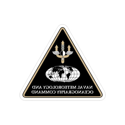 Naval Meteorology & Oceanography Command (U.S. Navy) REVERSE PRINT Transparent Die-Cut STICKER 2 Inch Die-Cut Transparent - The Sticker Space