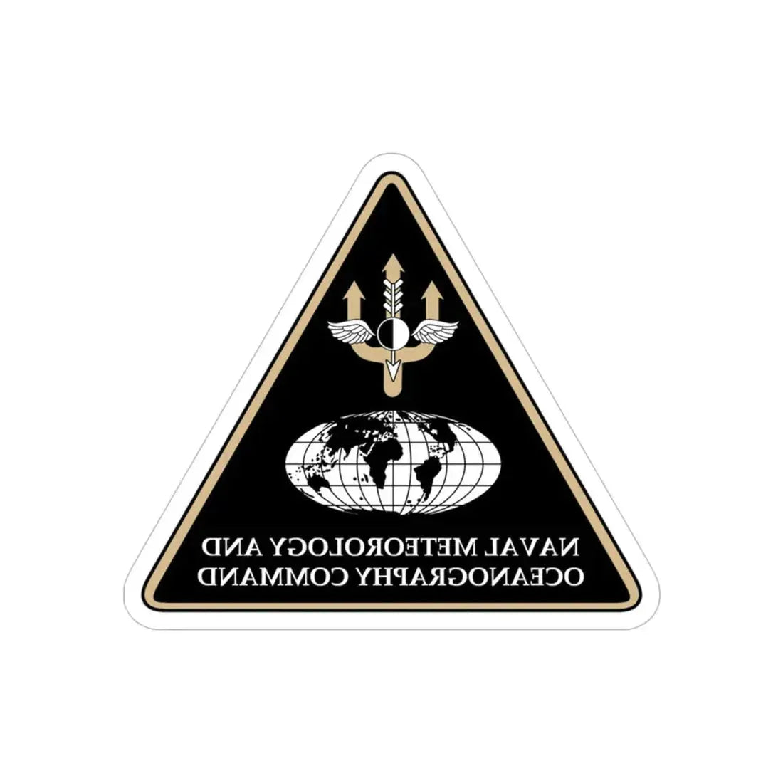 Naval Meteorology & Oceanography Command (U.S. Navy) REVERSE PRINT Transparent Die-Cut STICKER 4 Inch Die-Cut Transparent - The Sticker Space