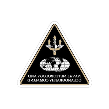 Naval Meteorology & Oceanography Command (U.S. Navy) REVERSE PRINT Transparent Die-Cut STICKER 4 Inch Die-Cut Transparent - The Sticker Space