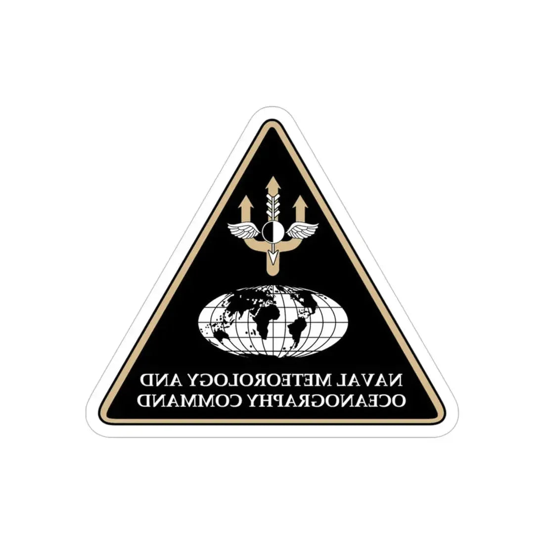 Naval Meteorology & Oceanography Command (U.S. Navy) REVERSE PRINT Transparent Die-Cut STICKER 5 Inch Die-Cut Transparent - The Sticker Space