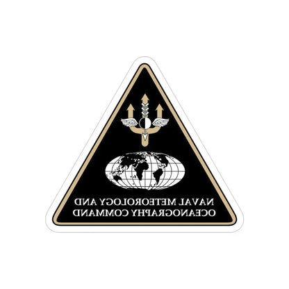 Naval Meteorology & Oceanography Command (U.S. Navy) REVERSE PRINT Transparent Die-Cut STICKER 5 Inch Die-Cut Transparent - The Sticker Space