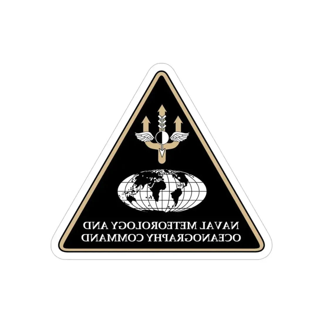 Naval Meteorology & Oceanography Command (U.S. Navy) REVERSE PRINT Transparent Die-Cut STICKER 6 Inch Die-Cut Transparent - The Sticker Space