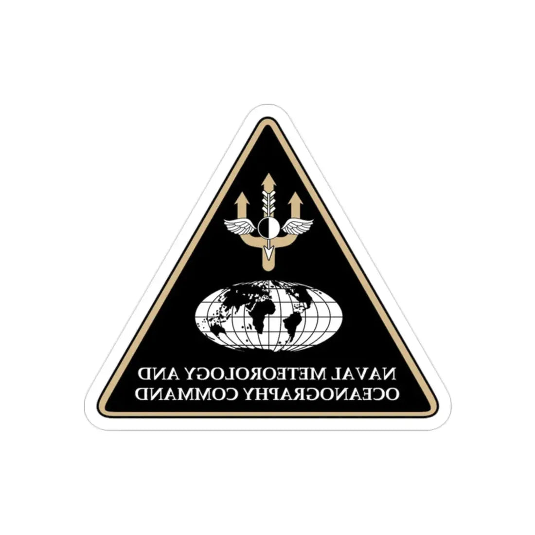 Naval Meteorology & Oceanography Command (U.S. Navy) REVERSE PRINT Transparent Die-Cut STICKER - The Sticker Space