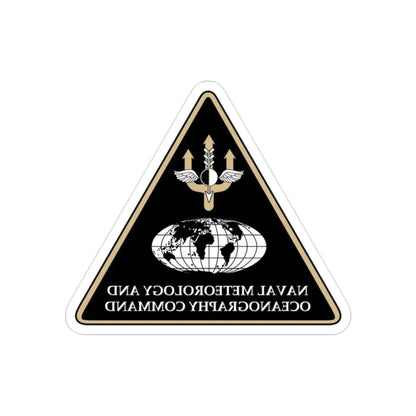 Naval Meteorology & Oceanography Command (U.S. Navy) REVERSE PRINT Transparent Die-Cut STICKER - The Sticker Space