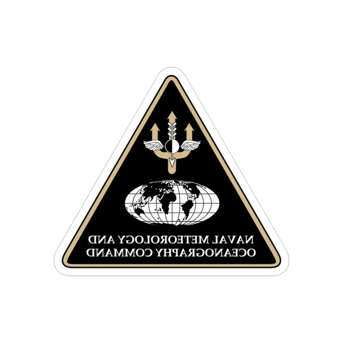 Naval Meteorology & Oceanography Command (U.S. Navy) REVERSE PRINT Transparent Die-Cut STICKER - The Sticker Space