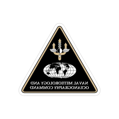 Naval Meteorology & Oceanography Command (U.S. Navy) REVERSE PRINT Transparent Die-Cut STICKER - The Sticker Space