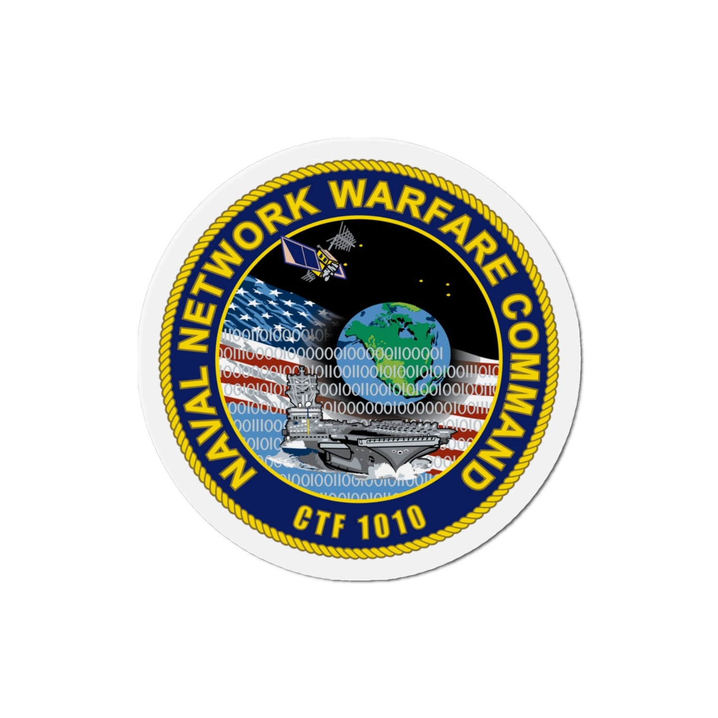 Naval Network Warfare Command CFT 1010 (U.S. Navy) Die-Cut Magnet-3" x 3"-The Sticker Space