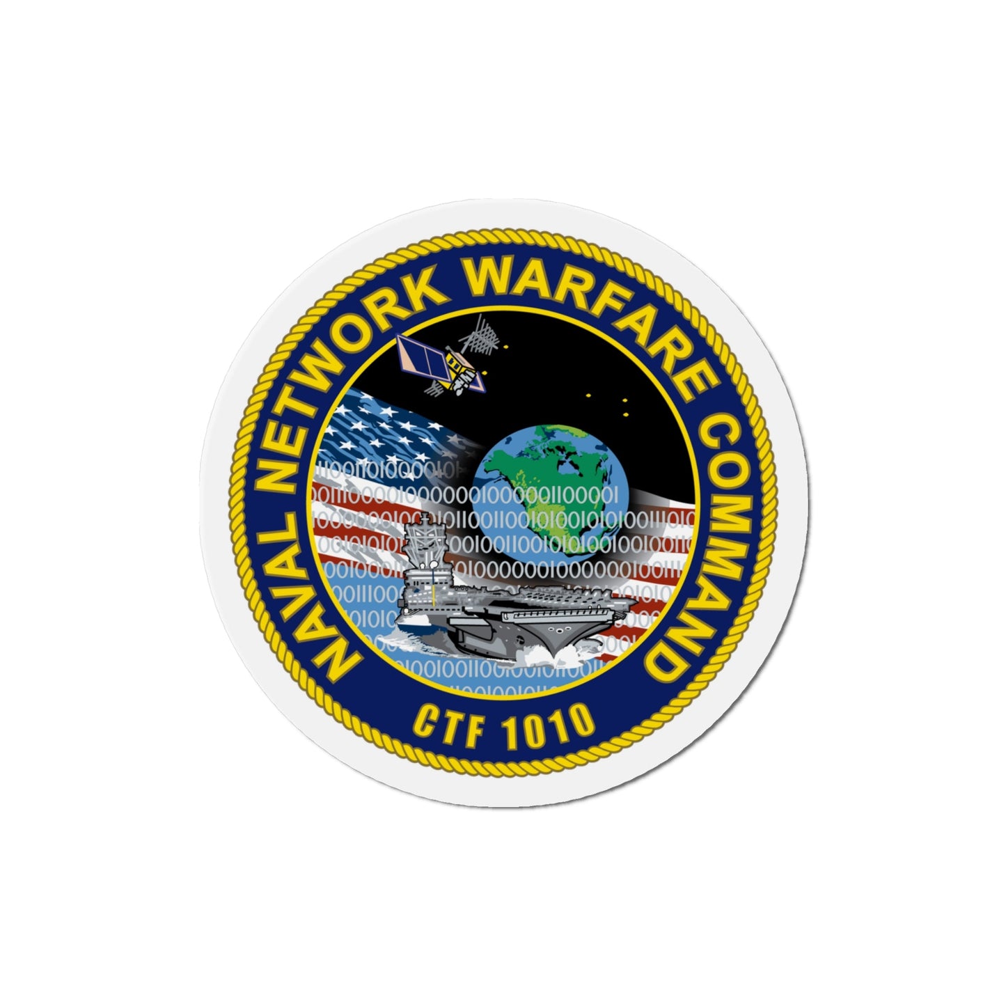 Naval Network Warfare Command CFT 1010 (U.S. Navy) Die-Cut Magnet-4" x 4"-The Sticker Space