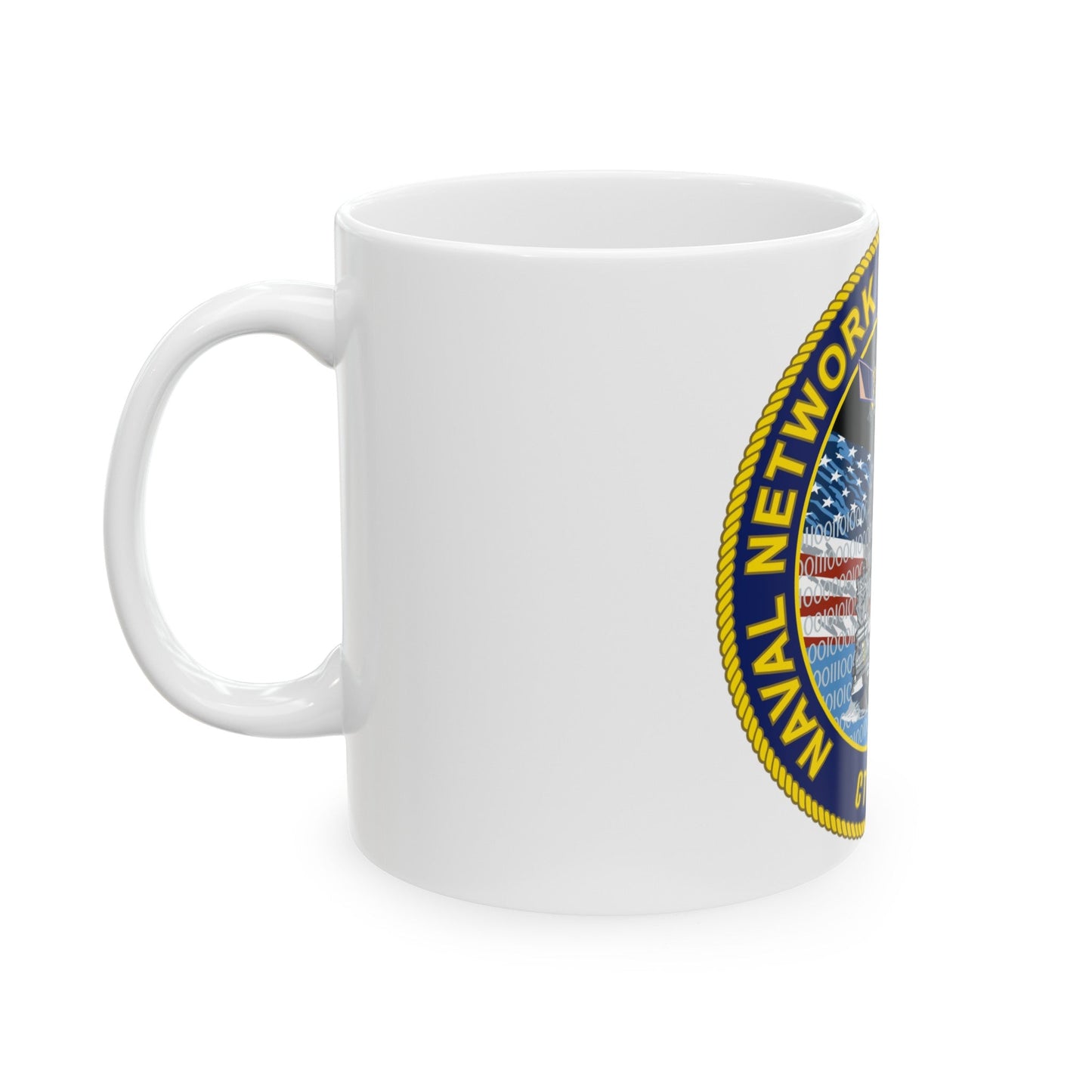 Naval Network Warfare Command CFT 1010 (U.S. Navy) White Coffee Mug-The Sticker Space