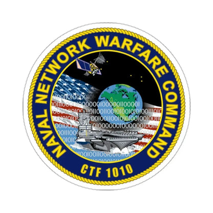 Naval Network Warfare Command CFT 1010 (U.S. Navy) STICKER Vinyl Kiss-Cut Decal 2 Inch White - The Sticker Space