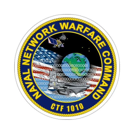 Naval Network Warfare Command CFT 1010 (U.S. Navy) STICKER Vinyl Kiss-Cut Decal 2 Inch White - The Sticker Space