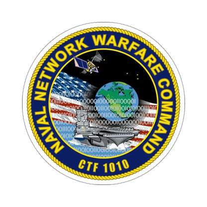 Naval Network Warfare Command CFT 1010 (U.S. Navy) STICKER Vinyl Kiss-Cut Decal 3 Inch White - The Sticker Space