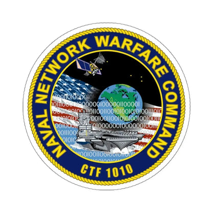 Naval Network Warfare Command CFT 1010 (U.S. Navy) STICKER Vinyl Kiss-Cut Decal 4 Inch White - The Sticker Space