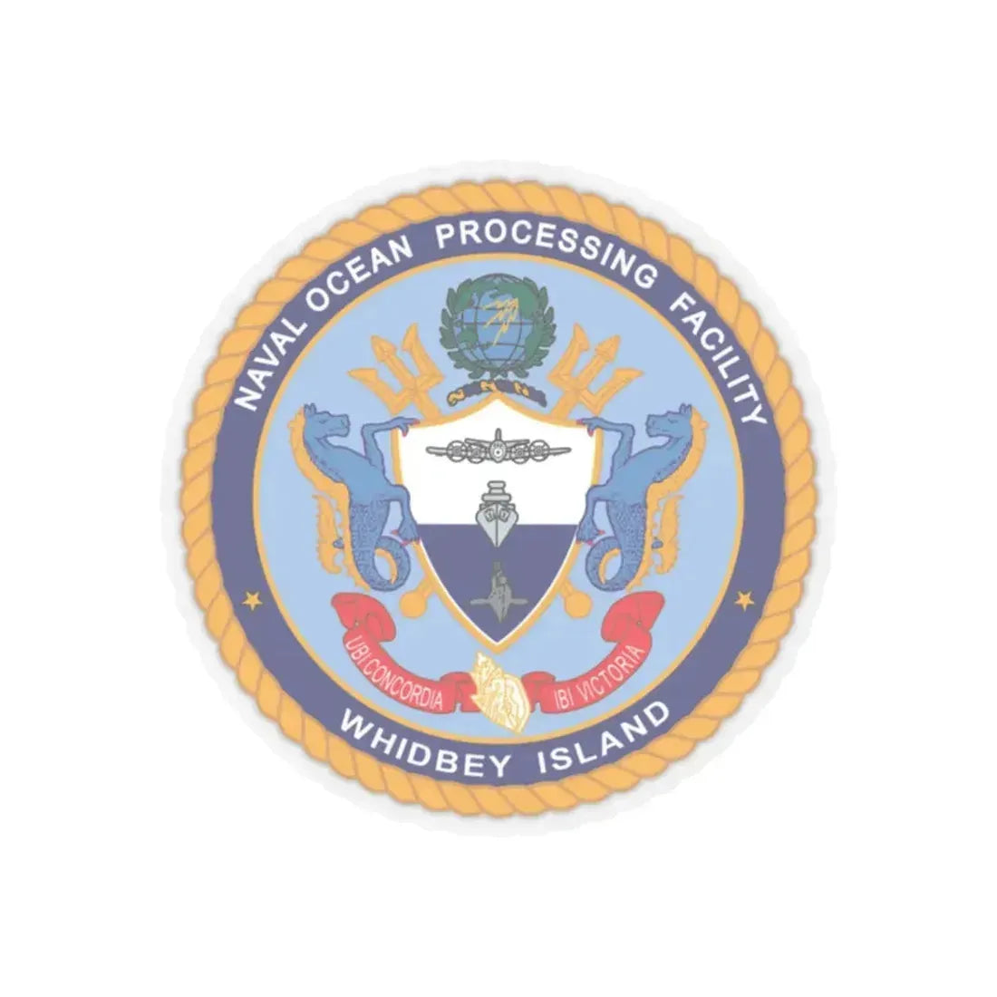 Naval Ocean Processing Facility Whidbey Island (U.S. Navy) STICKER Vinyl Kiss-Cut Decal 2 Inch Transparent - The Sticker Space