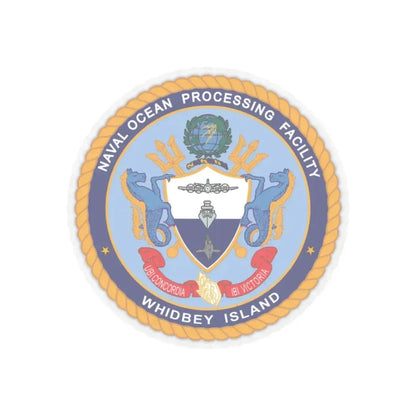 Naval Ocean Processing Facility Whidbey Island (U.S. Navy) STICKER Vinyl Kiss-Cut Decal 3 Inch Transparent - The Sticker Space