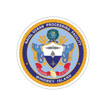 Naval Ocean Processing Facility Whidbey Island (U.S. Navy) STICKER Vinyl Kiss-Cut Decal 3 Inch White - The Sticker Space