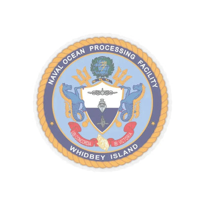 Naval Ocean Processing Facility Whidbey Island (U.S. Navy) STICKER Vinyl Kiss-Cut Decal 4 Inch Transparent - The Sticker Space