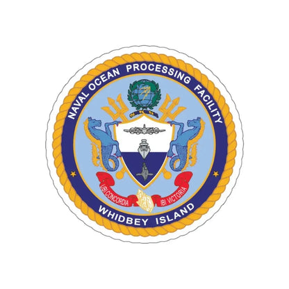 Naval Ocean Processing Facility Whidbey Island (U.S. Navy) STICKER Vinyl Kiss-Cut Decal 4 Inch White - The Sticker Space