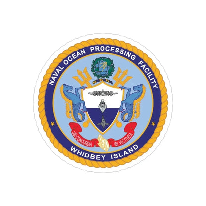 Naval Ocean Processing Facility Whidbey Island (U.S. Navy) Transparent STICKER Die-Cut Vinyl Decal 3 Inch Transparent - The Sticker Space