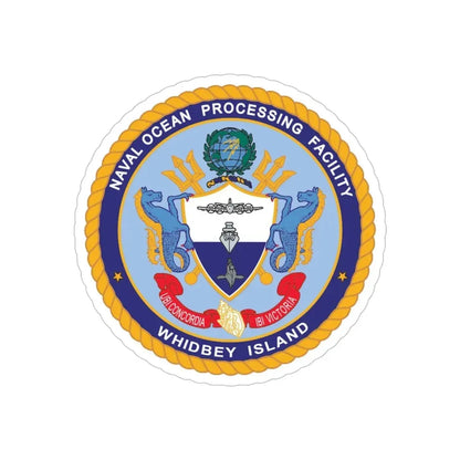 Naval Ocean Processing Facility Whidbey Island (U.S. Navy) Transparent STICKER Die-Cut Vinyl Decal 6 Inch Transparent - The Sticker Space