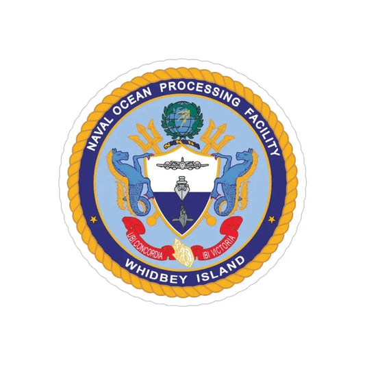 Naval Ocean Processing Facility Whidbey Island (U.S. Navy) Transparent STICKER Die-Cut Vinyl Decal 6 Inch Transparent - The Sticker Space