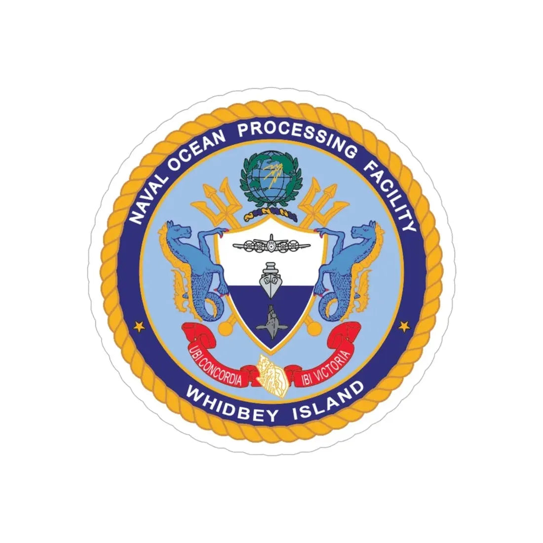 Naval Ocean Processing Facility Whidbey Island (U.S. Navy) Transparent STICKER Die-Cut Vinyl Decal - The Sticker Space
