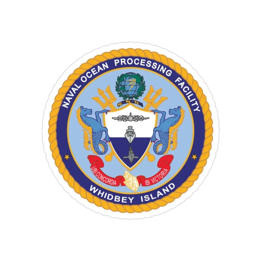 Naval Ocean Processing Facility Whidbey Island (U.S. Navy) Transparent STICKER Die-Cut Vinyl Decal - The Sticker Space