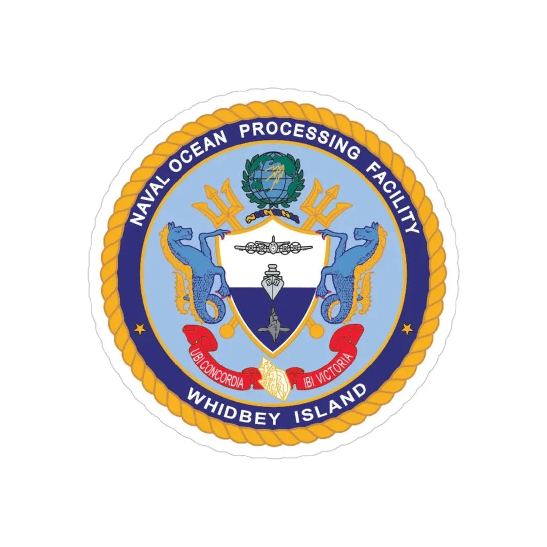 Naval Ocean Processing Facility Whidbey Island (U.S. Navy) Transparent STICKER Die-Cut Vinyl Decal - The Sticker Space