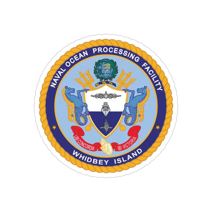 Naval Ocean Processing Facility Whidbey Island (U.S. Navy) Transparent STICKER Die-Cut Vinyl Decal - The Sticker Space