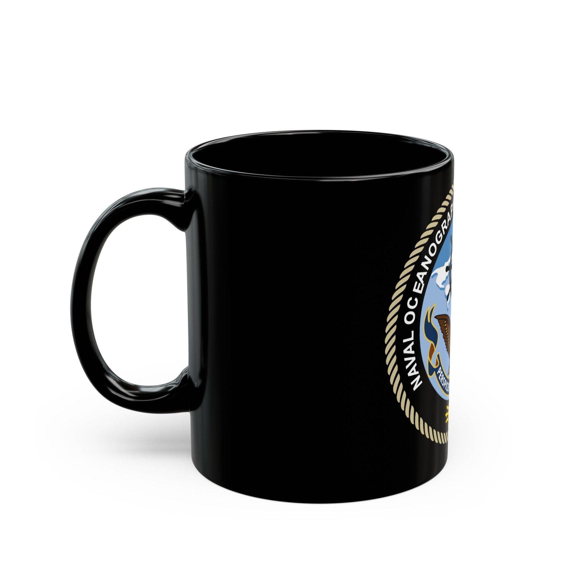 Naval Oceangraphy Operations Command (U.S. Navy) Black Coffee Mug-The Sticker Space