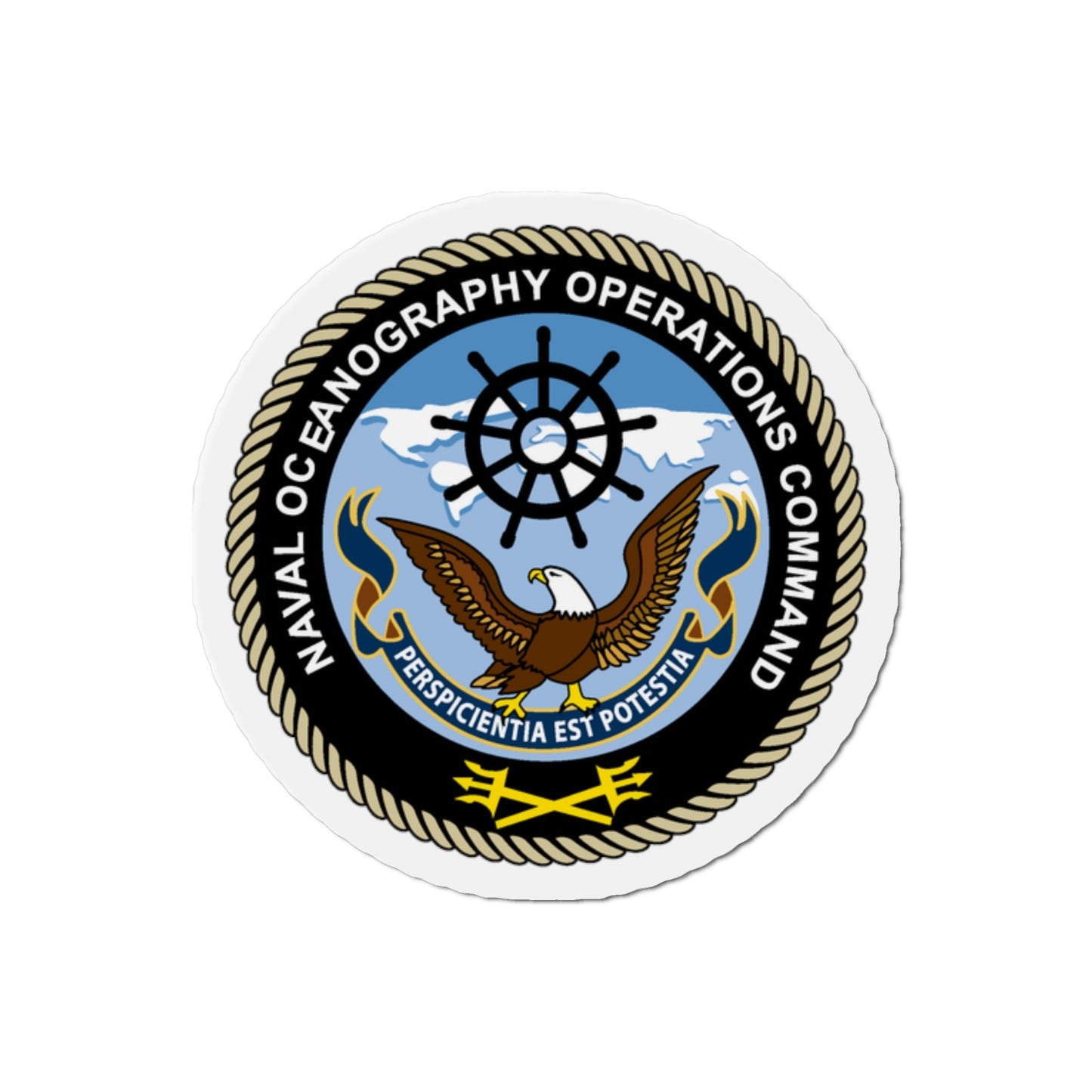 Naval Oceangraphy Operations Command (U.S. Navy) Die-Cut Magnet-2" x 2"-The Sticker Space