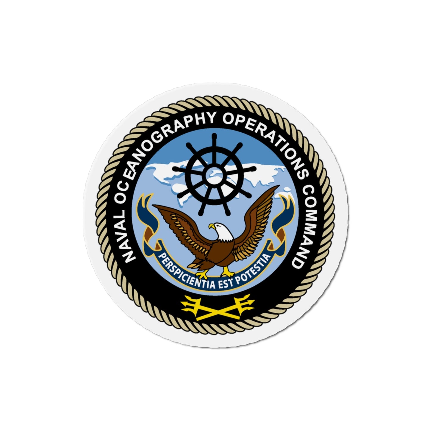 Naval Oceangraphy Operations Command (U.S. Navy) Die-Cut Magnet-3" x 3"-The Sticker Space