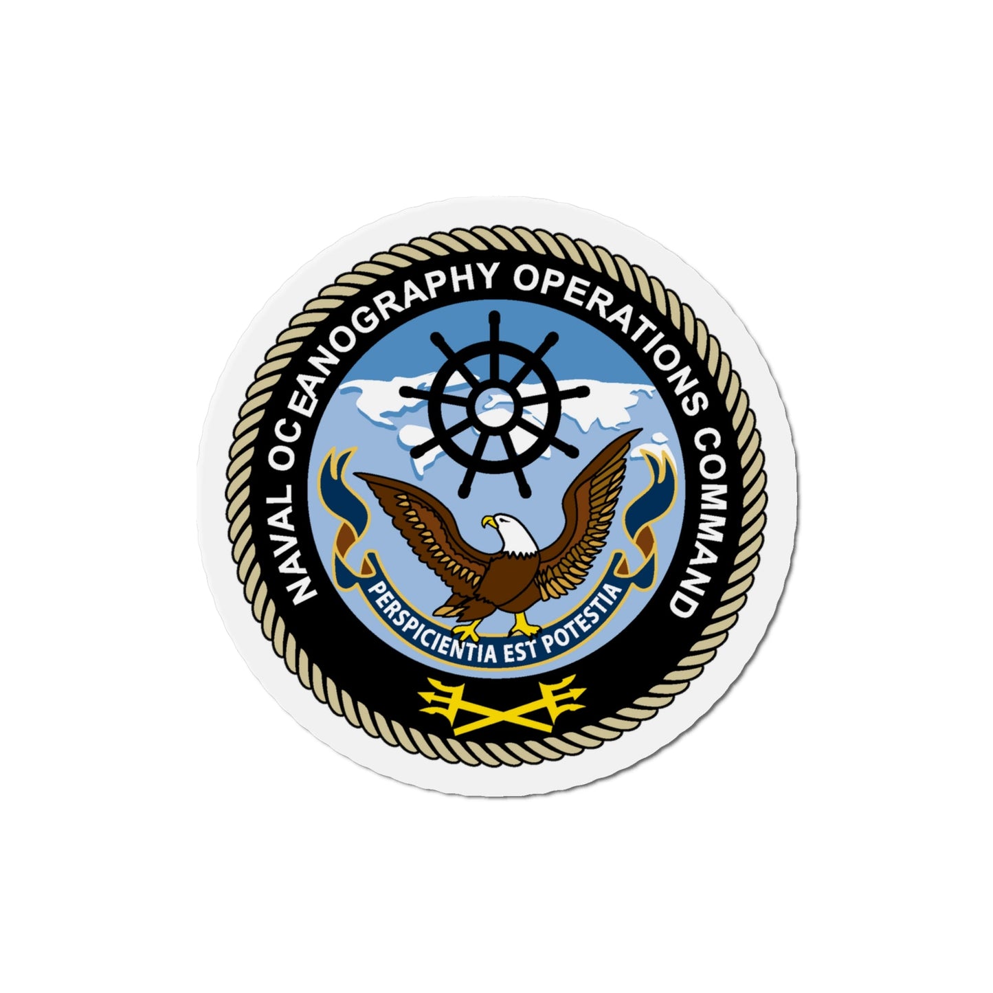 Naval Oceangraphy Operations Command (U.S. Navy) Die-Cut Magnet-4" x 4"-The Sticker Space