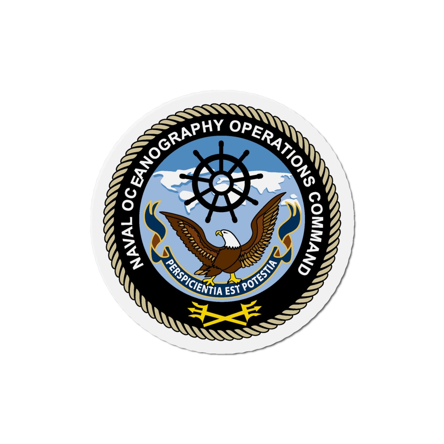 Naval Oceangraphy Operations Command (U.S. Navy) Die-Cut Magnet-5" x 5"-The Sticker Space