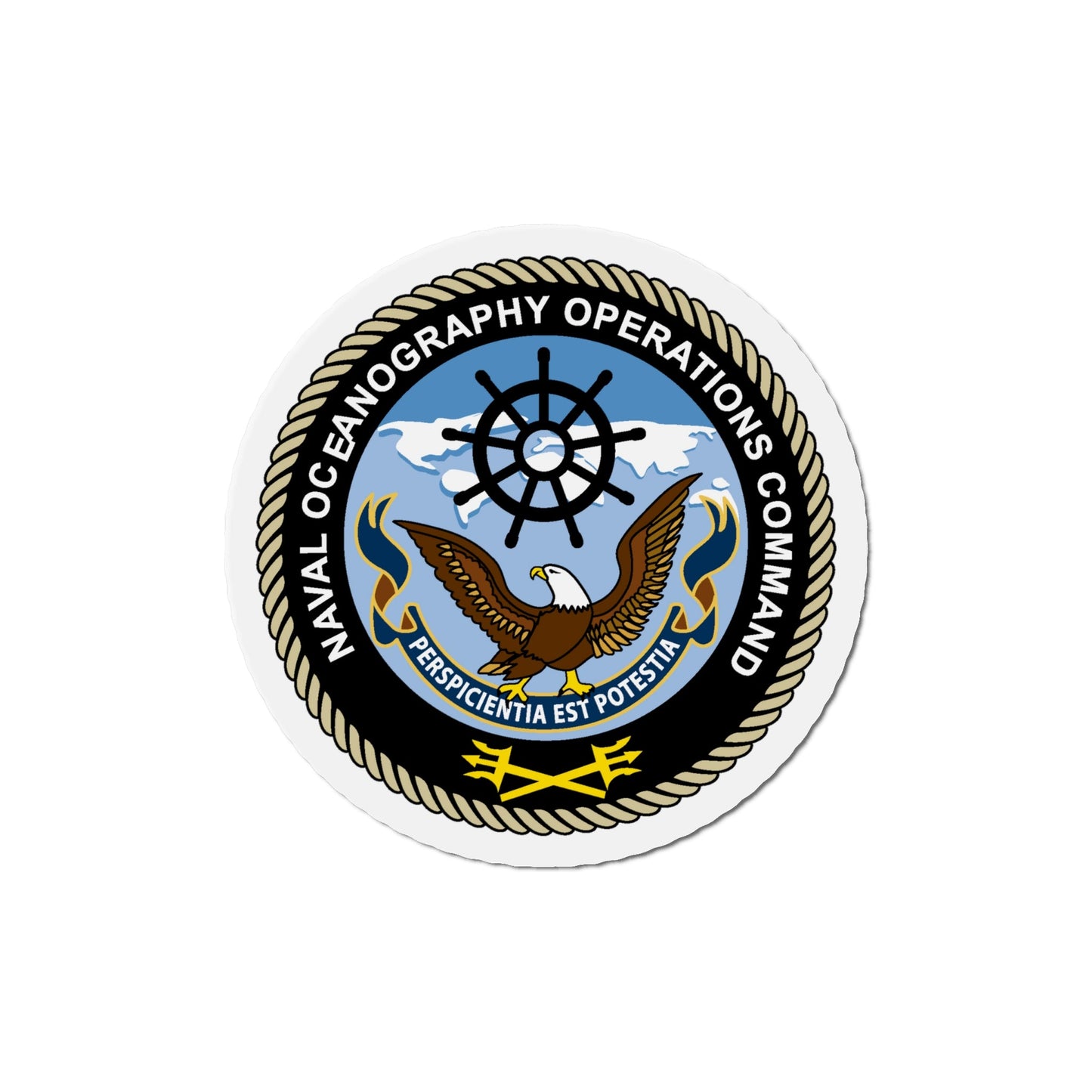 Naval Oceangraphy Operations Command (U.S. Navy) Die-Cut Magnet-6 × 6"-The Sticker Space