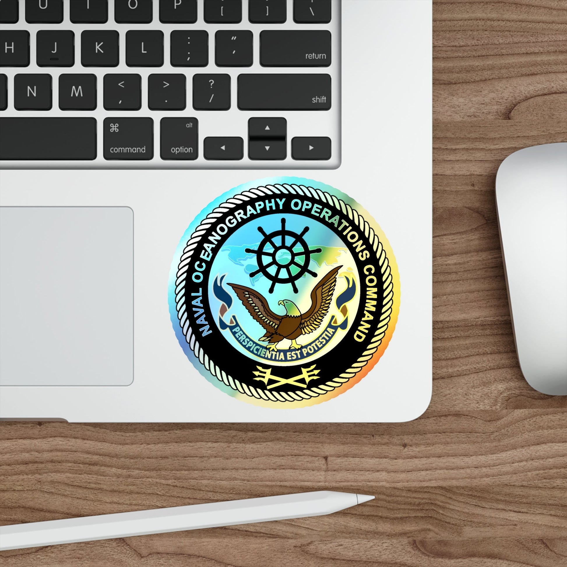 Naval Oceangraphy Operations Command (U.S. Navy) Holographic STICKER Die-Cut Vinyl Decal-The Sticker Space