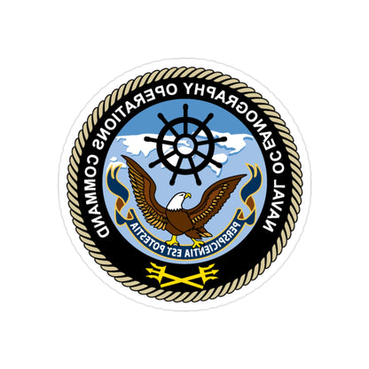 Naval Oceangraphy Operations Command (U.S. Navy) REVERSE PRINT Transparent STICKER-2 Inch-The Sticker Space