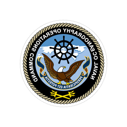 Naval Oceangraphy Operations Command (U.S. Navy) REVERSE PRINT Transparent STICKER-4 Inch-The Sticker Space